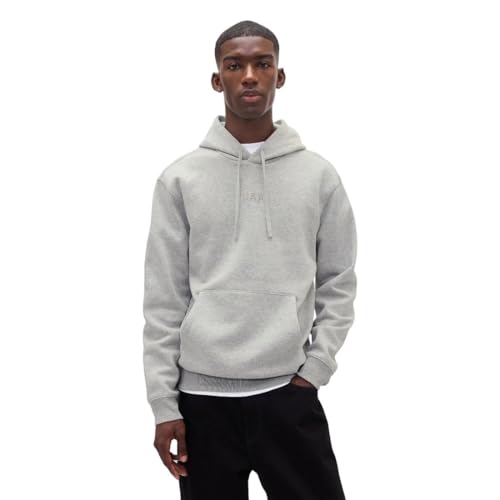 Image of Gap Men Printed Cotton Blend Relaxed Fit Full Sleeve Hoodie