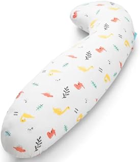 BYRIVER Contour Cooling Cute Body Pillow for Kids Girls Boys Toddler, Child Hug Pillow for Sleeping, Nursery Pillow for Baby, Washable Cotton Dinasour Pillow Cover, Gifts for Kids (KL)