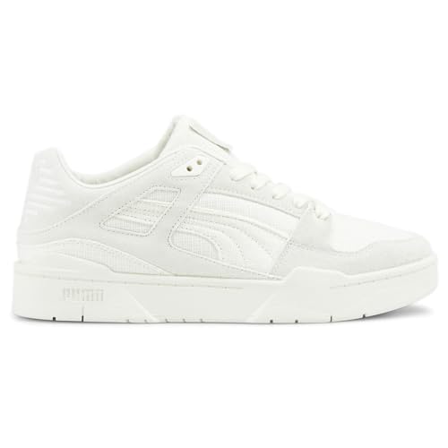 PUMA Mens Slipstream Blank Canvas Logo Lace Up Sneakers Shoes Casual - White