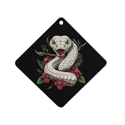 Snake Flower Car Air Freshener Hanging Aromatherapy Tablets for Car Accessories Rhombus