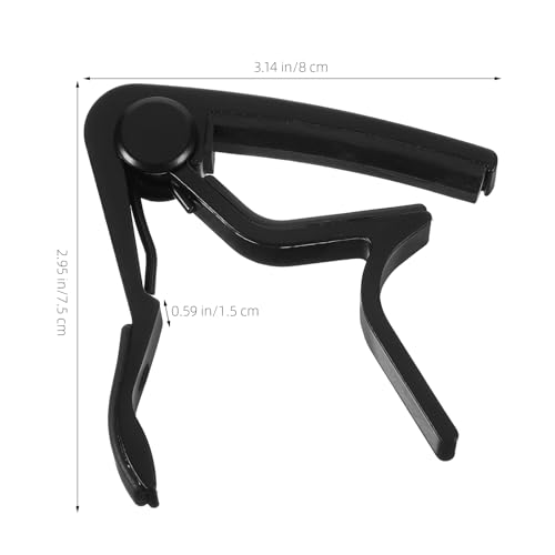 Abaodam Guitar Capo Acoustic Electric Guitar Capo Acoustic Guitar Capo 12-string Guitar Capo Guitar Capos Bass Capo Clip on Guitar Tuner Mandolin Capo Musical Instrument String Pegs, Black