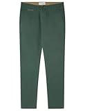 Springfield Basic MICROPRINT Slim Chino Pantalones, Verde, 42 para Hombre
