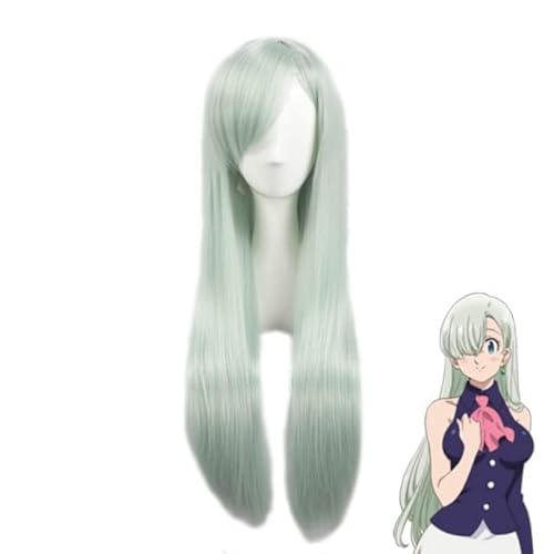 KAPVXRKI The Seven Deadly Sins Elizabeth Liones Cosplay Wig Heat Resistant Synthetic Wigs for Halloween Costume Party Role Play+Wig Cap