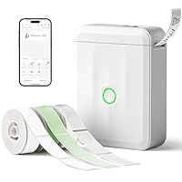 NIIMBOT Namensaufkleber Etikettendrucker, D110 Bluetooth Etikettiergerät, mit wasserdichte Etiketten 155 Stück/Rolle, Für Zuhause Büro Schule Kindergarten, Weiß, 3 Rollen Etiketten