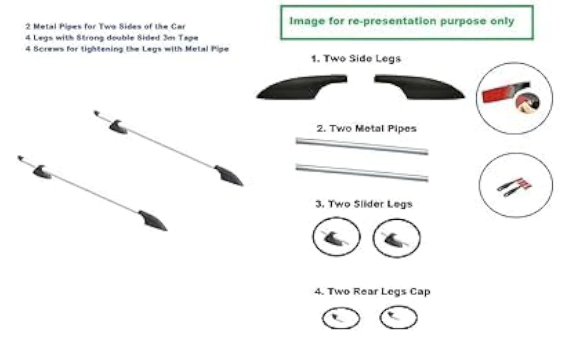 Malik AUTO Stylish Roof Rails for Mahindra Bolero DI