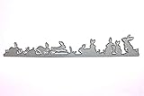 lame de découpe Boutique d\'isacrea Scrapbooking Dies DIY Matrice de découpe Frise Lapin 150 x 22 mm