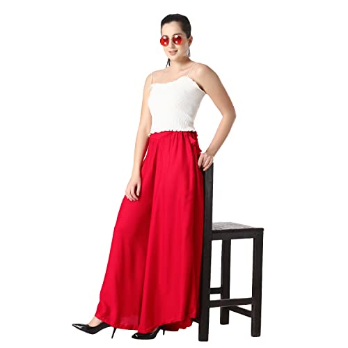 Image of Super Soft Flared Solid Rayon Sharara In 10 Attractive Colours For Women's And Girl's