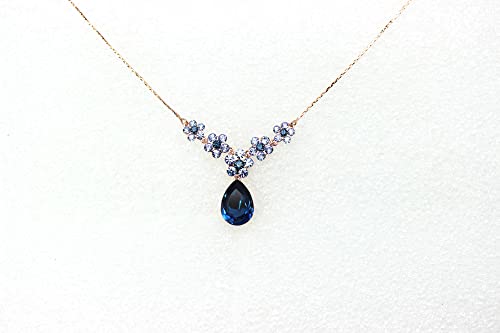 Image of Faship Gorgeous Rhinestone Crystal Floral Necklace Earrings Set