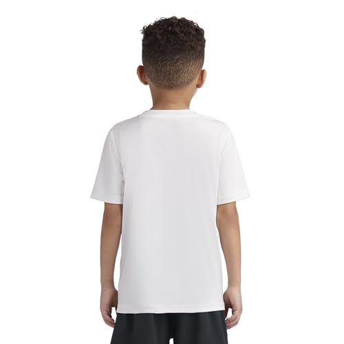 Image of Messi Boys' Lifestyle Short Sleeve Top, Loose-Fit Shirt with Logo, Comfortable, All-Day Wear