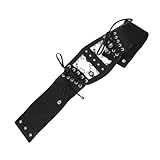Facile et confortable : la conception de la taille élastique assure un port facile et confortable, offrant un ajustement sans compromettre le confort, corset noir, corset de taille pour femme