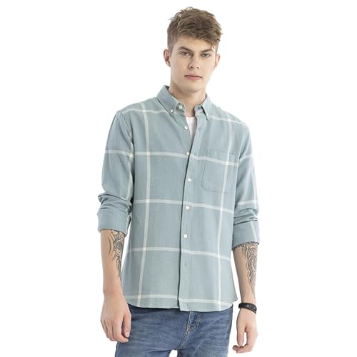 Image of SNITCH Aquamarine Checks Shirts