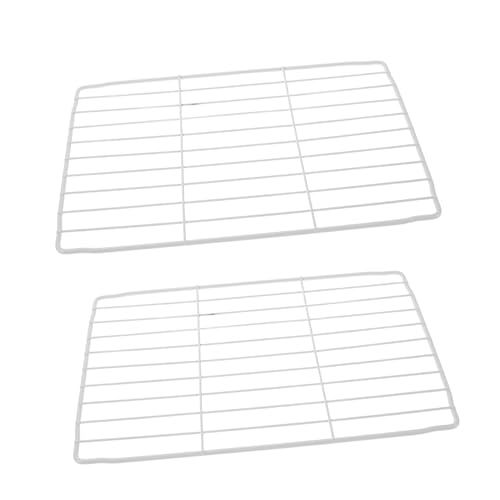 Operitacx 2pezzi Ripiano in Acciaio Per Frigorifero Organizer Per Congelatore Divisorio Per Frigorifero Ripiani Per Congelatore Scaffale Bianco Ripiano in Filo Acciaio Ripiani Di Stoccaggio