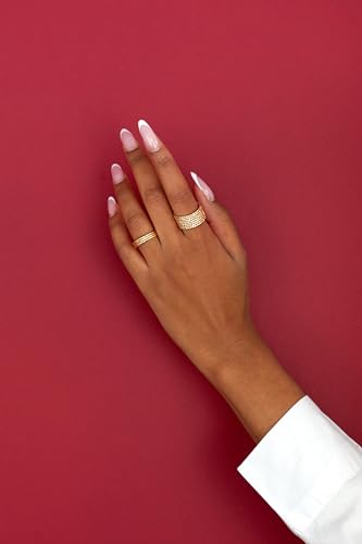 Seven-Rows Diamond Ring in 18kt Yellow Gold and Sterling Silver (8)3