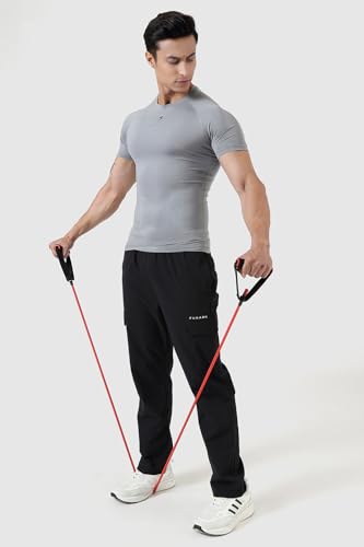 Image of FUAARK Men's Half Sleeve Compression T-Shirt - Athletic Base Layer for Fitness