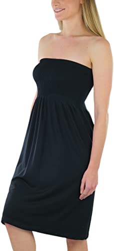 Image of ToBeInStyle Women's Strapless Cover Up Tube Dress Beach Summer Bandeau Flowy