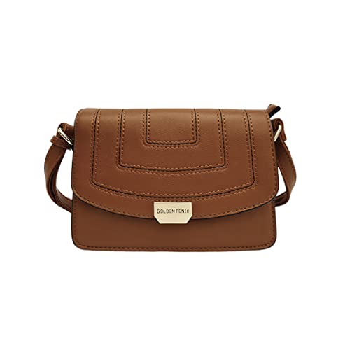 BOLSA FEMININA TRANSVERSAL TIRACOLO - GOLDEN FENIX Cor:Marrom;tamanho:P;Genero:Feminino