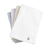 今治タオル ロングフェイスタオル 4枚セット 薄手 速乾 綿100% スポーツタオル ヘアドライタオル スマートバスタオル あぜ織 ストライプ柄 おしゃれ 可愛い (4色セット, ロングフェイス 4枚)