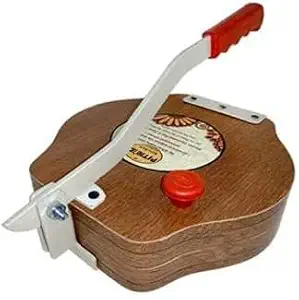 ACHAL Wooden Puri Maker Machine Roti Khakhra Papad Chapati Presser With 9 Inch Dia And Anti Slip Handle And Base (Pak of 1)