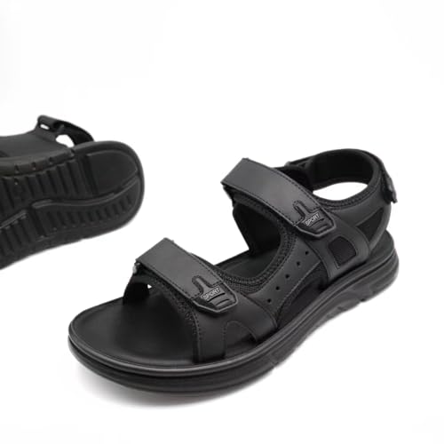 Image of Finishing & Sewing Men's Sport Sandals with Adjustable Straps, Comfort Outdoor Athletic Walking Summer Sandals