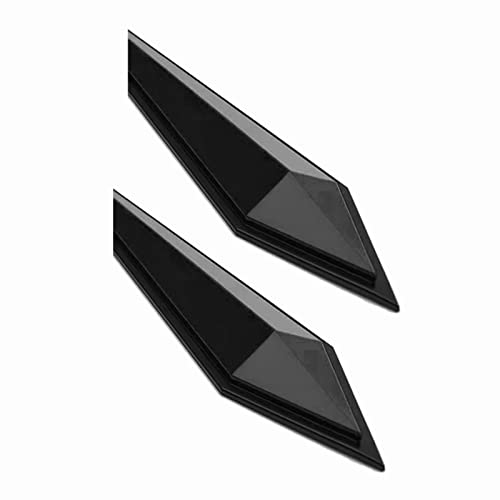 Lot de 2 autocollants 3D universels pour capot de voiture - 3D - Anti-collision - En vinyle - 15 cm - Noir Cover