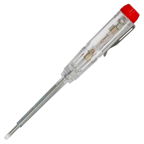 Ullman Single Pole Voltage Tester and 3 mm Slotted Screwdriver - Perfect Hand Tool for Electricians, HVAC Technicians, and Contractors