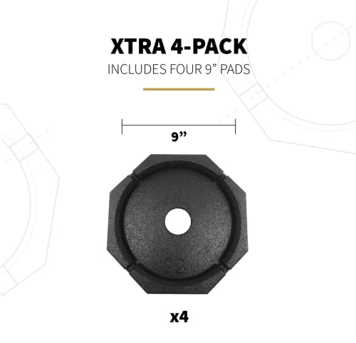 Snappad Xtra Permanently Attached Rv Leveling Jack Pad For 9 Inch Round Landing Feet (4-Pack) #TOP1