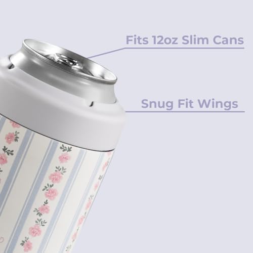 Image of HydroJug Slim Can Cooler 12 oz, Stainless Steel Can Holder, Primrose