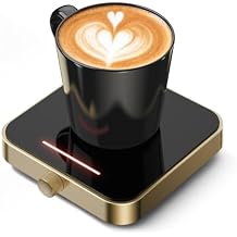 Maestri House Mug Warmer, Electric Coffee Cup Warmer for Desk with 3-Temp Settings,Auto Shut Off, Constant Temperature Heating for Beverage, Milk, Tea and Hot Chocolate at Home & Office Gold