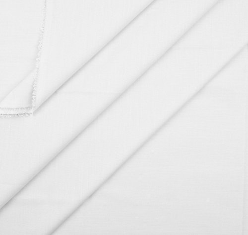 Image of 100% Premium Cotton Silky Shirt Fabric (Pure White)