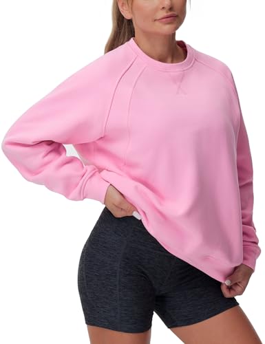 THE GYM PEOPLE Women's Oversized Fleece Sweatshirts Loose Fit Crewneck Long Sleeve Pullover Tops - Image 4