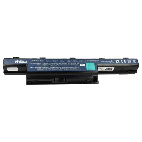 vhbw Batería Compatible conPackard Bell EasyNote TM87, TM89, TM94, TM98, TS11 HR Notebook (6600 mAh, 11,1 V, Li Ion)   Reemplaza 31CR19/652, AS10D31, AS10D3E, AS10D41, AS10D61