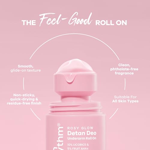 Image of Earth Rhythm 5% AHA Detan Underarm Rollon Reduces Pigmentation Citrus Fresh No Aluminium - Detan Deo