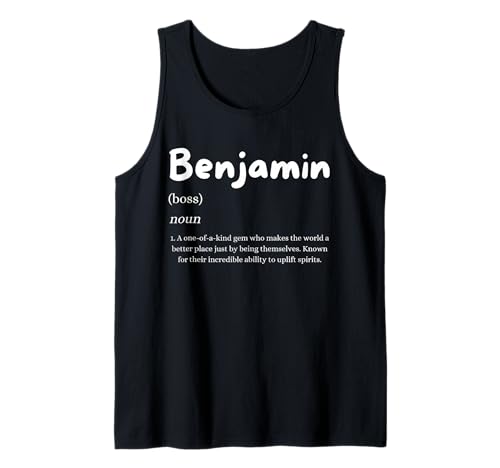 Benjamin definition uplifting personalized first name ben tank top