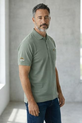 Image of Men Regular fit Polo Neck Front Pocket ||Pocket Embroidery Casual Wear T-Shirt||Half Sleeve Side on Sleeve Embroidery|| Button Closer t Shirt for Men