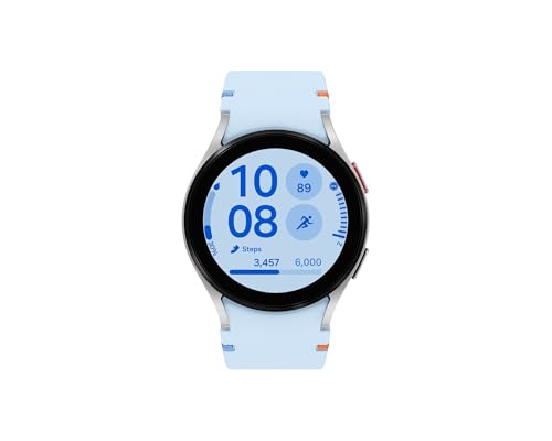 Image of Samsung Galaxy Watch FE (40mm) AI Smartwatch w / 1.2 inch AMOLED Screen, Wear OS 5, Wi-Fi, Bluetooth, Heart Rate, Sleep & GPS Fitness Tracker, International Model R861N (w /Fast Charger, Silver)