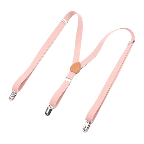 Tirantes de cuero ajustable para hombre liguero de tres clips con acabados de alta gama