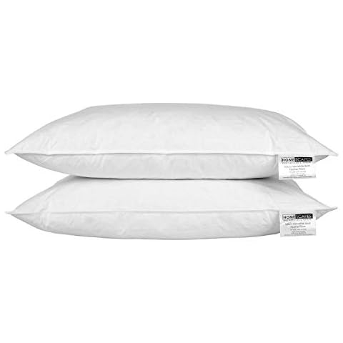 Homescapes - Almohadas de plumas de pato blanco Cover