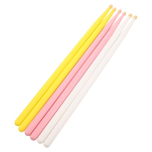 Set 3 pares de baquetas 5A de madera de arce coloridas miniatura 1