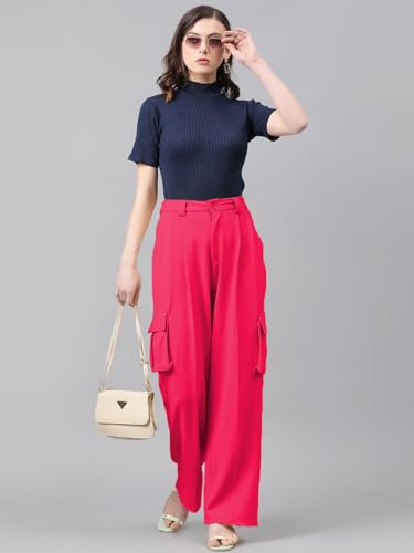 Image of KOTTY Women's High Waist Pleated Wide Leg Trousers