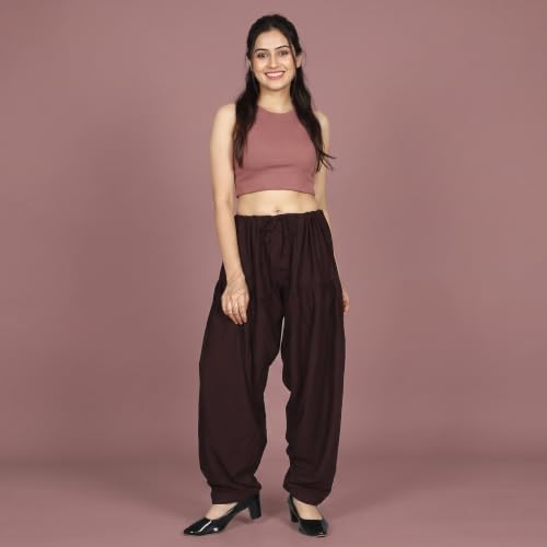 Image of FASHION GALLERY Women's Rayon Relaxed Fit Patiala Salwar with Full Length Drawstring Closure Type and Flexible Waist | Patiala Pant for Woman Free Size Fit Upto XXL