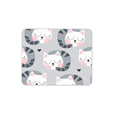 Stylish Pink & Grey Cat Mouse Mat Cover