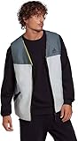 ADIDAS PRIMEGREEN MEN'S BTS OUTDOOR VEST, BLUE OXIDE/YELLOW, MEDIUM