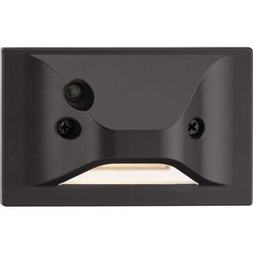 Progress Lighting P660007-020-30 Indoor/Outdoor Antique Bronze Integrated LED Wall or Step Light with Photocell
