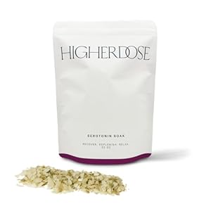 HigherDOSE Serotonin Soak Magnesium Bath Salts – Natural Detox and Muscle Recovery with Magnesium Flakes, Algae + Apple Cider Vinegar – Luxurious Bath Salt Infused with Relaxing Essentials Oils