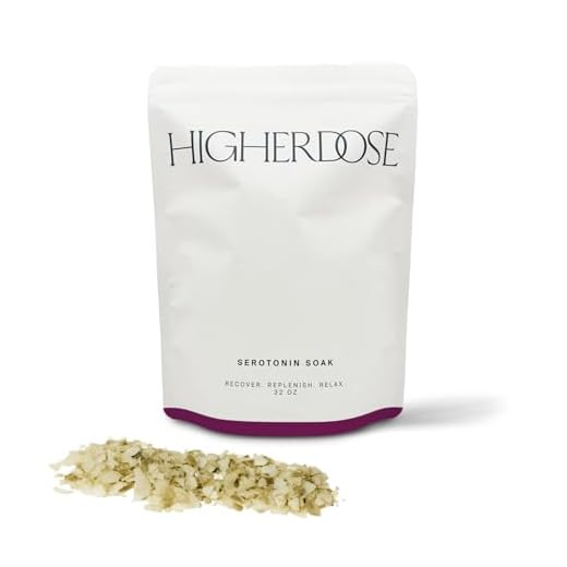 HigherDOSE Serotonin Soak Magnesium Bath Salts - Natural Detox and Muscle Recovery with Magnesium Flakes, Algae + Apple Cider Vinegar - Luxurious Bath Salt Infused with Relaxing Essentials Oils