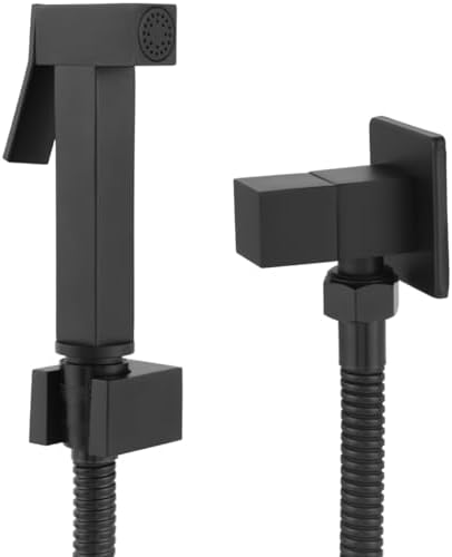 CASA PREMIER Ducha Higiênica Completa Quadrado Preto Fosco Black ...