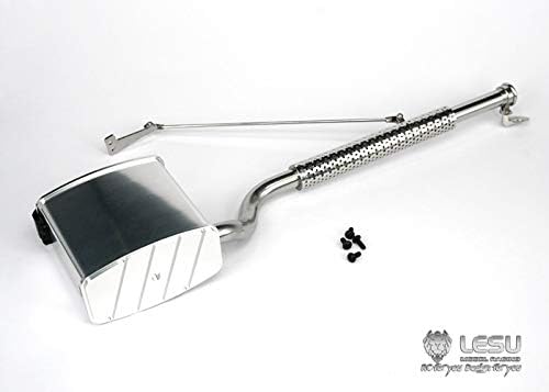 LESU Spare Part Metal Exhaust Pipe for 1/14 RC Model Tractor Truck TMY
