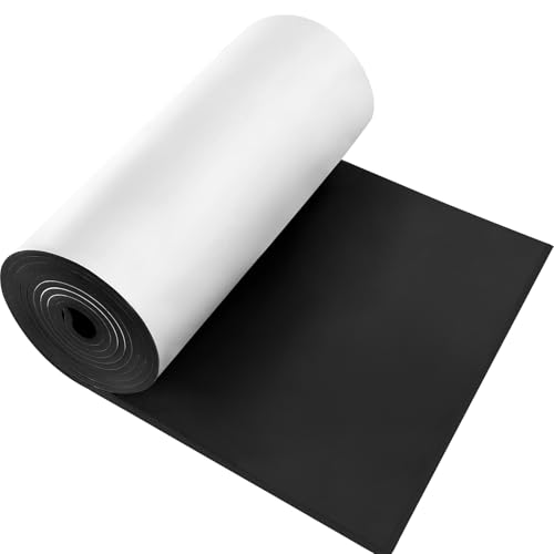 Adhesive Foam Roll Neoprene Sponge Foam Sheet Roll Closed Cell Insulation Closed Cell Foam Sheet Soundproof Foam Padding (Black, 12x59x1/4 Inches)