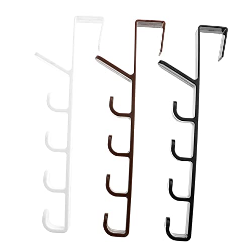Unomor 3pcs Door Coat Hook Over Door Clothes Hanger Rack Over Door Coat Over The Door Organizer Outdoor Hooks for Hanging Door Back Hook Hanger Portable Clothes Rack Office Hooks Abs