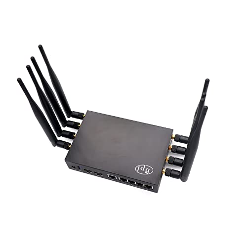 Image of WayPonDEV Black Metal Case for Banana Pi BPI-R3 Wi-Fi 6 OpenSource Router Board (Only Case)